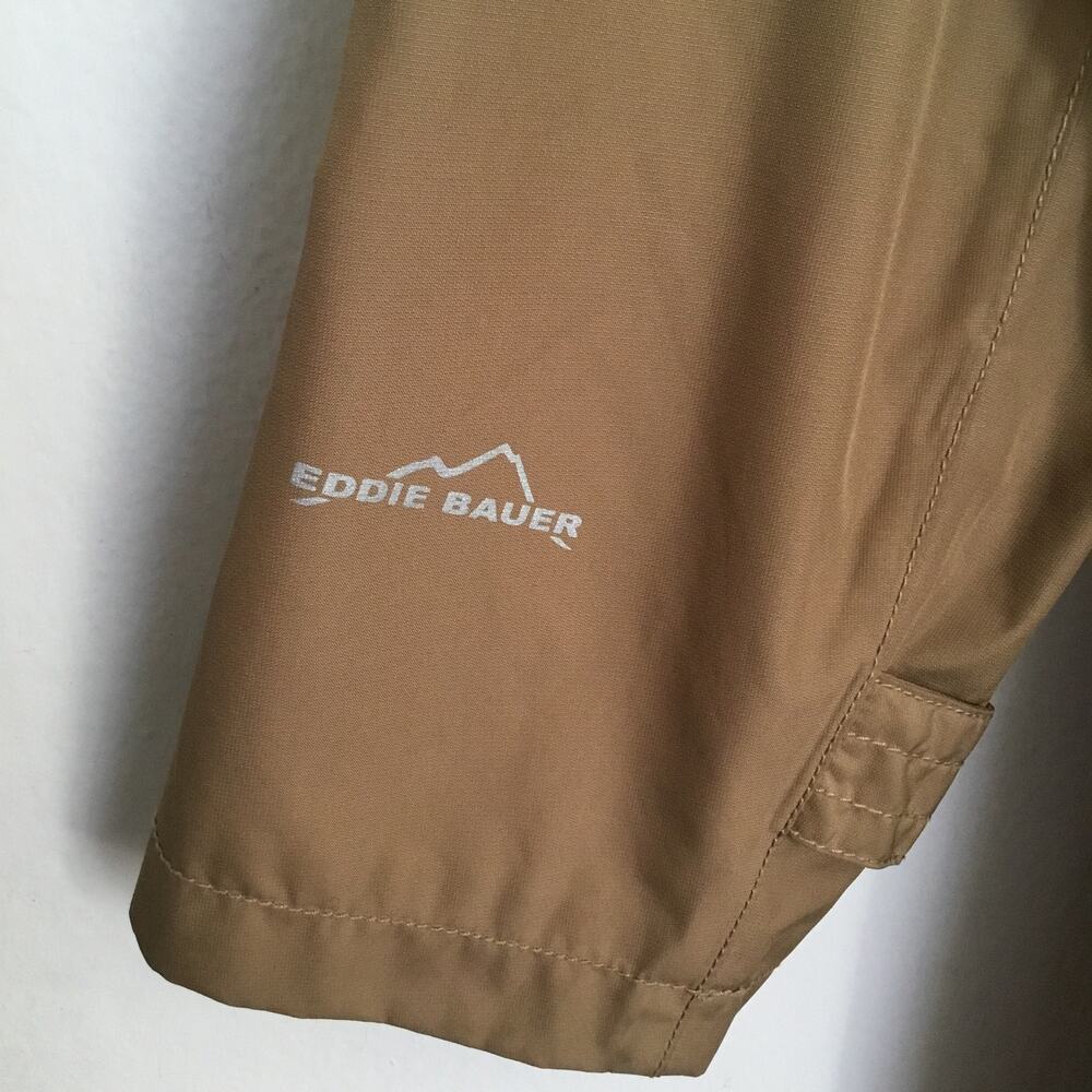 EDDIE BAUER Hooded Trench Coat Fully lined Khaki Sz L - Picture 5 of 11